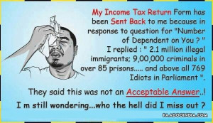 Funny Income Tax Images My income tax return form