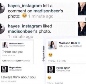 Hayes used to indirect his tweets towards Madison….