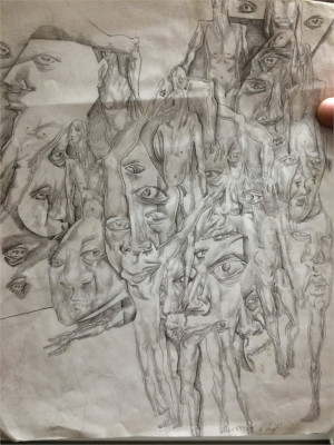... psych ward. An inmate with severe paranoid schizophrenia drew this