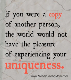 If you were a copy of another person…