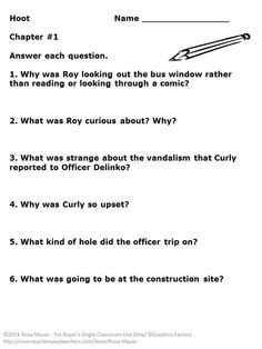 Hoot by Carl Hiaasen will motivate students to read and will also ...