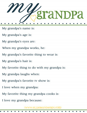 ... Day {questionnaires for kids to take about their dad & grandpa