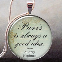, Paris quote pendant, Paris necklace charm, Paris jewelry, Paris ...