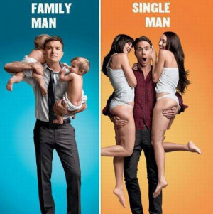 Very Funny Marriage Quotes Difference Between Family Man And Single ...