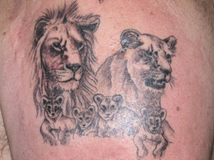 Lion Family Tattoo Image