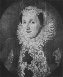 Engraving of Alice Barnham