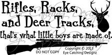 Rifles Racks Deer Tracks Little Boys Made Of Hunting Wall Decal Vinyl ...