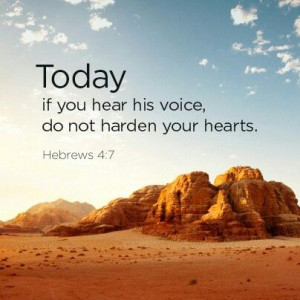 Do not harden your heart.