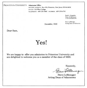 college acceptance letters