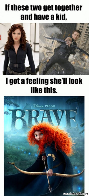 funny brave the movie if Black Widow Hawkeye have a kid funny blog ...