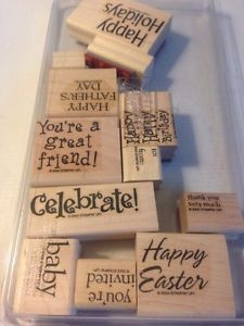 ... -Up-All-Year-Cheer-II-Wooden-Mounted-Stamp-Set-of-8-Quotes-Sayings