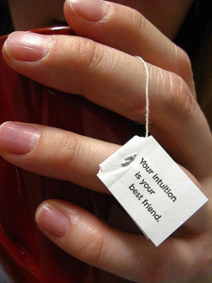 ... you’re familiar with Yogi tea, you know the tags have brief sayings