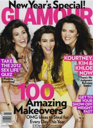 Kardashian Sisters Glamour Magazine January 2012