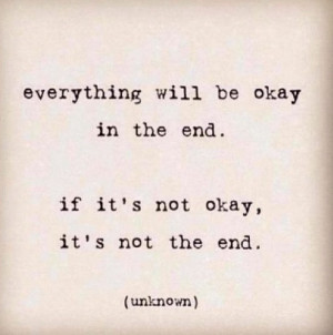 Everything is going to be ok...