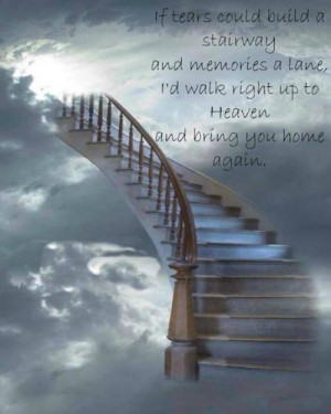 ... lane,,, I would walk right up to HEAVEN and bring you home again...@