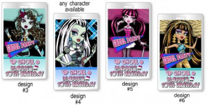 Details about Monster High Birthday Party Invitations and Favors