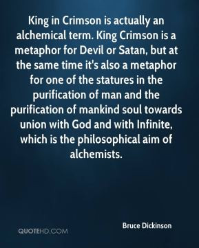 King in Crimson is actually an alchemical term. King Crimson is a ...