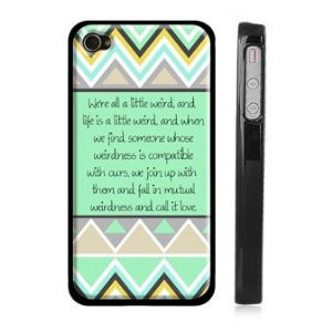 Dr. Seuss Weirdness / Love Quote iPhone 4 Case - Mint Blue and Green ...