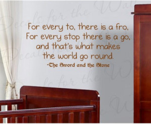 Sword in the Stone Disney Wall Decal Quote