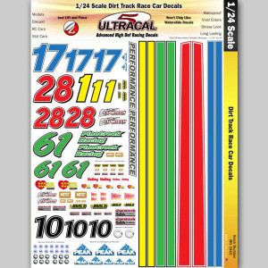 MG 3443 Ultracal Decals - Dirt Track Race Car Decals