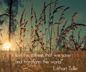 in the stillness eckhart tolle in the now picture quote