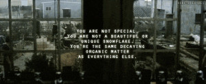 special. You are not a beautiful or unique snowflake. You are the same ...