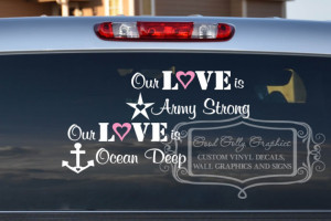 ... love is...Army, Navy, Marines, Air Force, Coast Guard and National