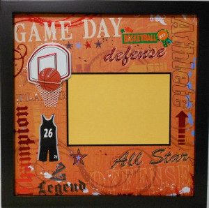 Game Day Basketball Shadow Box by theshadowbox on Etsy, $40.00
