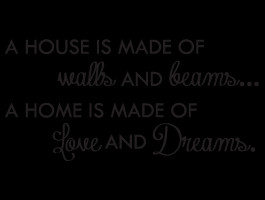 House and Home quote wall decal | Dezign With a Z