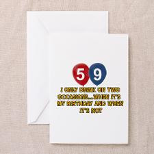 59 year old birthday designs Greeting Card for