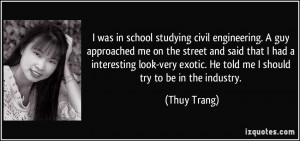 was in school studying civil engineering. A guy approached me on the ...