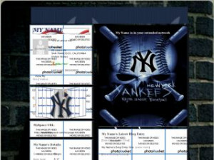 Searched for I Love Cheerleading New York Yankees MySpace Layouts