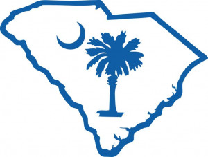 Palmetto and moon logo. South Carolina