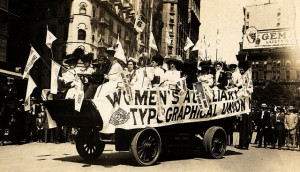 Women's Auxiliary Typographical Union float, Labor Day Parade, New ...