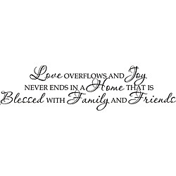 Design on Style 'Love Overflows And Joy Never Ends' Vinyl Art Quote ...