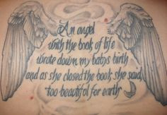 ... tattoo memorial tattoos baby angel babies tattoos in loving memory of