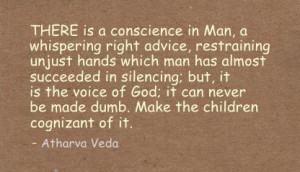 There Is a Conscience in Man,a Whispering right advice,restraining ...