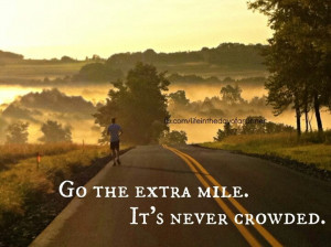 Go the extra mile