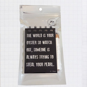 homepage > WUE > 'WORLD IS YOUR OYSTER' QUOTE NOTEBOOK