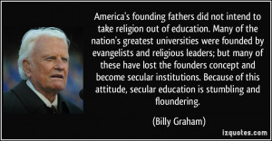 America's founding fathers did not intend to take religion out of ...