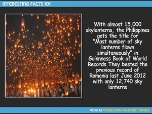 15,000 skylanterns, the Philippines gets the title for “Most number ...