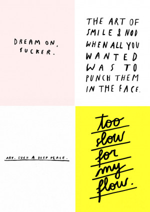 blog became famous for its funny drawings and hand lettering quotes ...