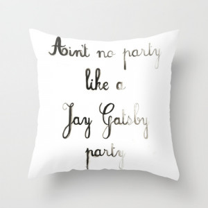 ... like a Jay Gatsby Party - Gatsby Watercolor Black Ombre Text Quote Art