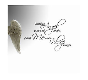 ... -Angel-Guard-me-While-Sleep-Wall-Decor-Removable-Vinyl-Sticker-Quote