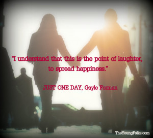 Top 10 JUST ONE DAY Quotes JUST ONE YEAR Giveaway
