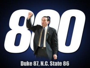 Coach K’s 800th Career Victory