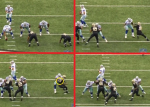 few possessions later the Saints ran the exact same twist. This time ...
