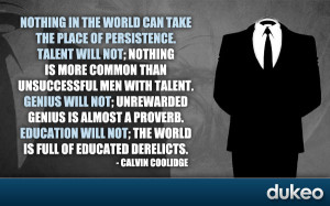 ... Quotes » Nothing in the world can take the place of Persistence