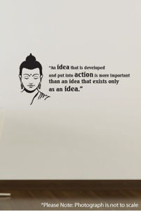 Details about REMOVABLE WALL DECOR VINYL STICKER QUOTES BUDDHA - IDEA