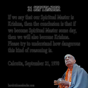 ... quotes of Srila Prabhupada, which he spock in the month of September
